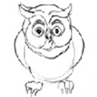 フクロウラベルデザイン07